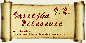 Vasiljka Milešević vizit kartica